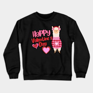 Llama Valentines Day Crewneck Sweatshirt